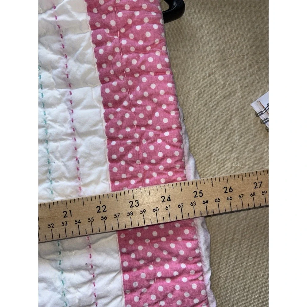 Pottery Barn Kids PBK Quilted Pillow Shams 2 Standard Floral Tie Back